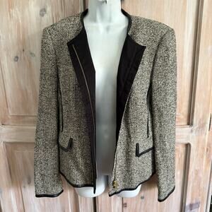 BOSS Hugo Boss Tweed Zip Up Blazer Jacket Women’s 12